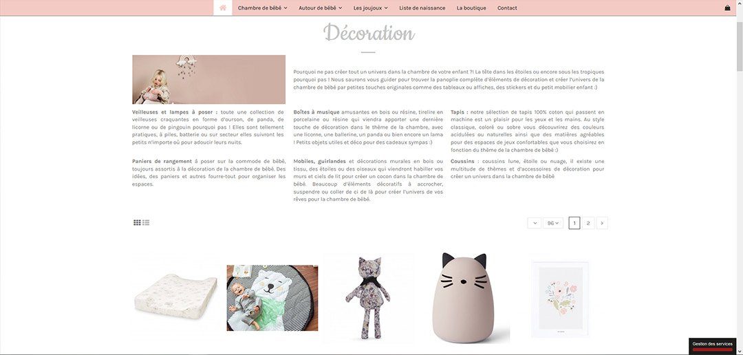 Creation D Un Site Ecommerce De Liste De Naissance Sous Prestashop Pour Les Betises De Malie