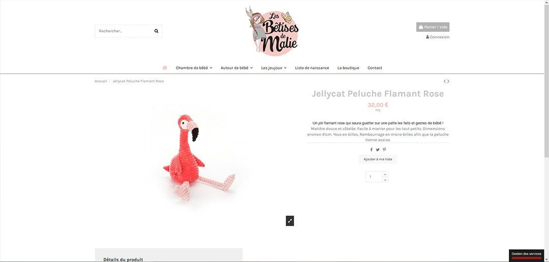 page produit les betises de malie