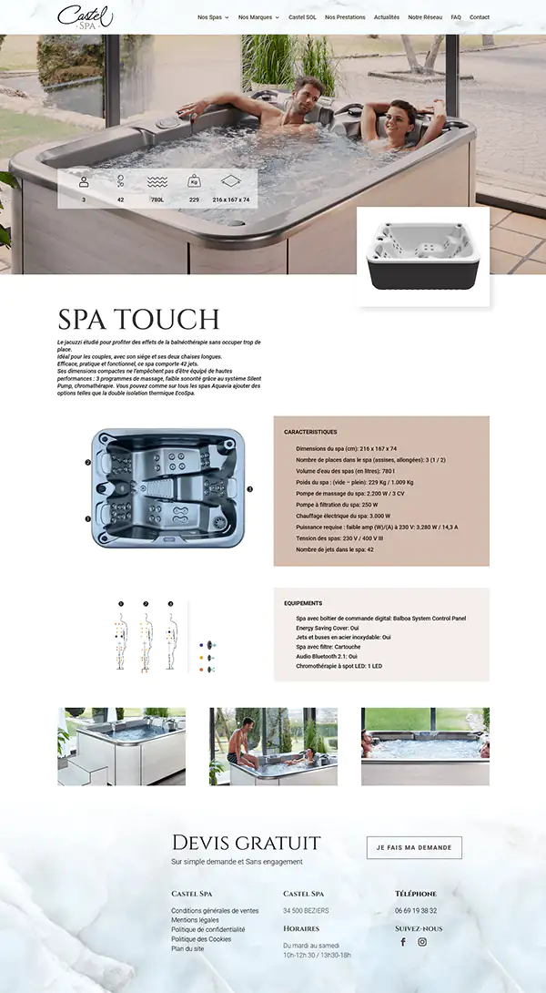 castel spa page de produit