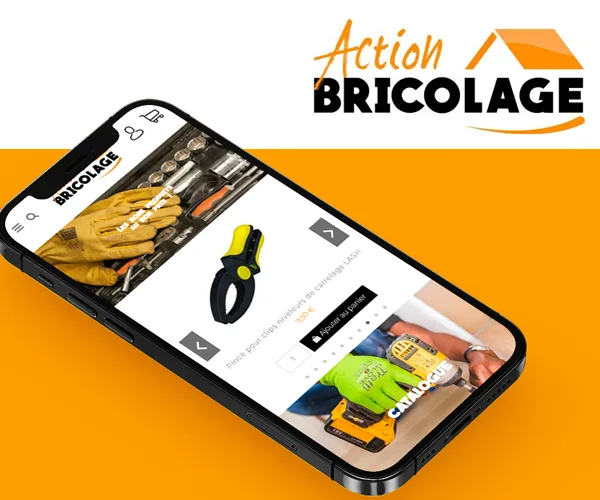 site internet mobile action bricolage