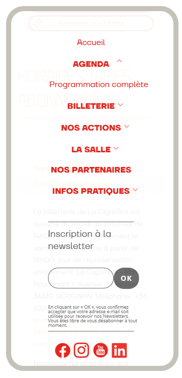 responsive version la cigaliere menu