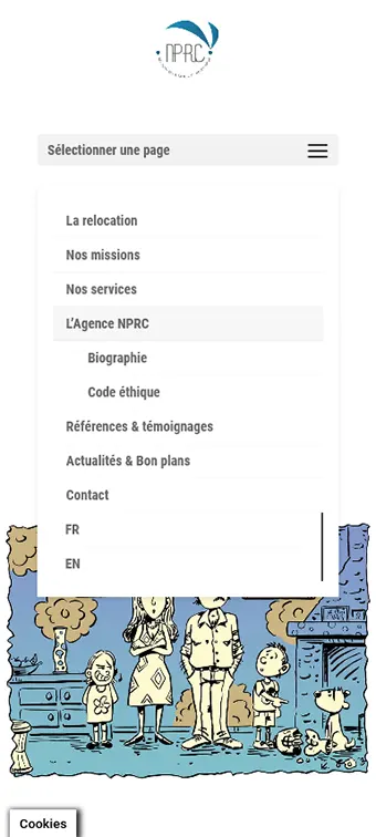 responsive version du site internet nprc