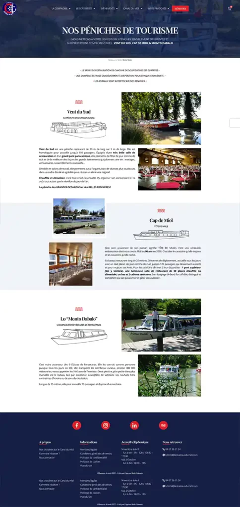 bateaux du midi homepage