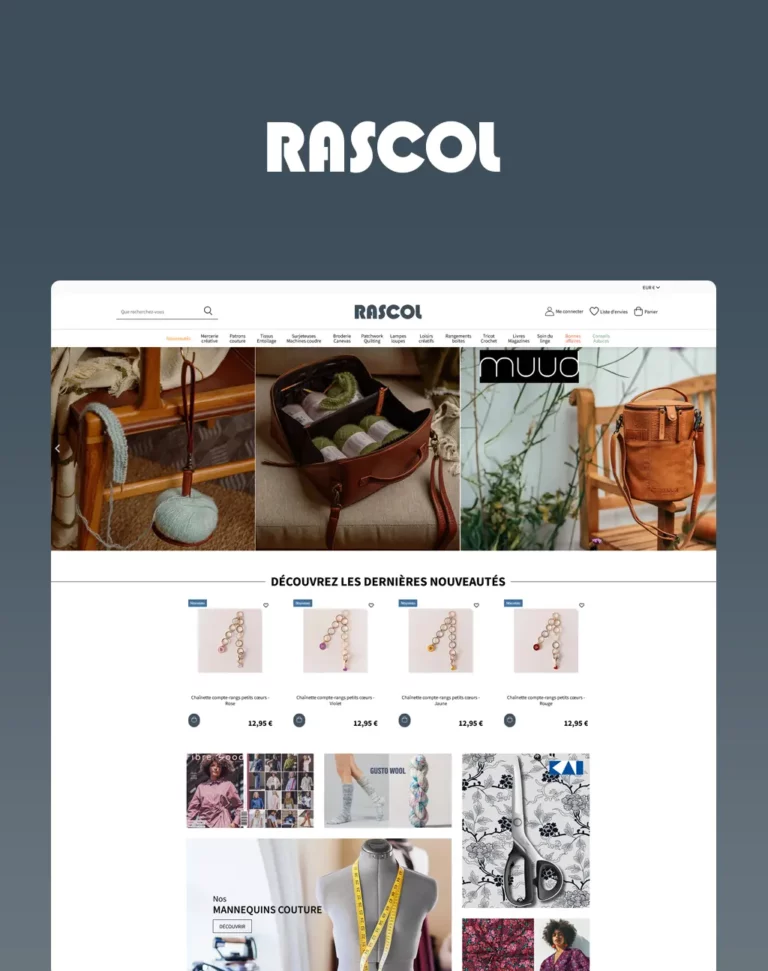 Site e-commerce Rascol réalisé par CibleWeb