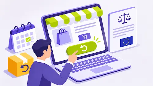 bouton retractation ecommerce